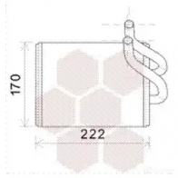 Радиатор печки, теплообменник VAN WEZEL 608361 70 I9VSHBN 83006170 Kia Sorento (JC, BL) 1 2002 – 2009