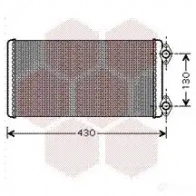 Радиатор печки, теплообменник VAN WEZEL 6064603 0 Bmw 5 (F10) 6 Седан 3.0 530 i 272 л.с. 2011 – 2013 64006030 KQ48KT