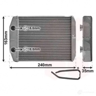 Радиатор печки, теплообменник VAN WEZEL 15006014 DAC 0B 5410909539344 461882 - Изображение 2