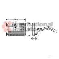 Радиатор печки, теплообменник VAN WEZEL 608 26143 82006143 Hyundai Matrix 54P3M