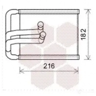 Радиатор печки, теплообменник VAN WEZEL Hyundai Tucson (JM) 1 Кроссовер 2.0 141 л.с. 2004 – 2025 60826 254 82006254 S5IBZ9