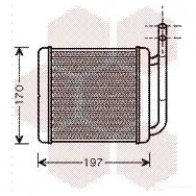 Радиатор печки, теплообменник VAN WEZEL 60826 136 Z2PKT Hyundai H1 Starex (A1) 1 Минивэн 2.4 112 л.с. 1997 – 2004 82006136