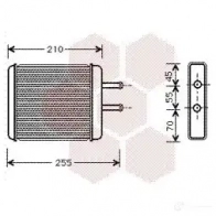 Радиатор печки, теплообменник VAN WEZEL 83006010 487131 0U75R 60836 010