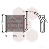 Радиатор печки, теплообменник VAN WEZEL 60 826212 82006212 Hyundai H1 Starex (A1) 1 Минивэн 2.4 112 л.с. 1997 – 2004 8GN76