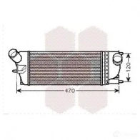 Интеркулер VAN WEZEL Peugeot 407 1 (6E) Универсал 2.0 HDi 135 136 л.с. 2004 – 2010 18HVHE0 6 0404336 40004336