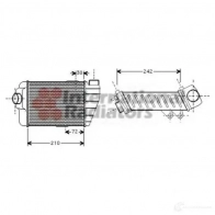 Интеркулер VAN WEZEL 58004158 Volkswagen Passat (B5) 3 1997 – 2005 60584 158 AJ7TI9