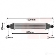 Интеркулер VAN WEZEL Ford Fiesta 6 (CB1, CCN) Хэтчбек 1.6 ST 182 л.с. 2013 – 2024 5410909678296 EX25 P 18014725