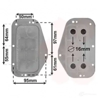 Масляный радиатор двигателя VAN WEZEL 5410909631666 37013702 L 36MR7 Opel Astra (H) 3 Кабриолет 1.8 (L67) 125 л.с. 2005 – 2010