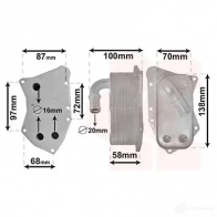 Масляный радиатор двигателя VAN WEZEL 5410909669805 988J 4 37013712 Opel Astra (J) 4 Универсал 1.7 CDTI (35) 101 л.с. 2010 – 2015