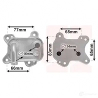 Масляный радиатор двигателя VAN WEZEL 37013715 5410909689605 UYX CTKU Opel Corsa (C) 3 Хэтчбек 1.7 CDTI (F08. F68) 100 л.с. 2003 – 2009