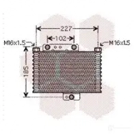 Масляный радиатор двигателя VAN WEZEL 608 23150 Hyundai Galloper (JK01) 2 Внедорожник 2.5 TD intercooler 99 л.с. 1998 – 2003 82003150 4BGQB