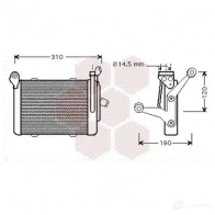Масляный радиатор двигателя VAN WEZEL 60063 255 06003255 14W55T 458033
