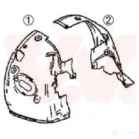 Подкрылок VAN WEZEL RZW0AN 4327434 Renault Megane (KM) 2 Универсал 6254 55