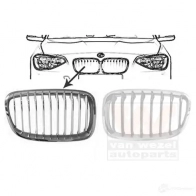 Решетка радиатора VAN WEZEL 12XUY IG 458505 5410909491499 0633514 - Изображение 2