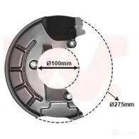 Кожух, щиток тормозного диска VAN WEZEL U UBXKM 5829372 Volkswagen Polo (6R1, 6C1) 5 Хэтчбек 1.6 BiFuel 82 л.с. 2011 – 2025 5410909652890