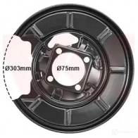 Кожух, щиток тормозного диска VAN WEZEL 3017373 R9M2 Z Mercedes A-Class