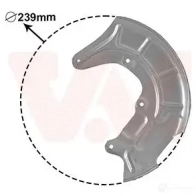 Кожух, щиток тормозного диска VAN WEZEL D J80T 5410909671808 Audi A2 (8Z) 1 2000 – 2005 5817371