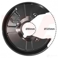 Кожух, щиток тормозного диска VAN WEZEL KT8 0FWA 0325375 Audi A4 (B6) 2 Универсал 1.9 Tdi 116 л.с. 2004 – 2004