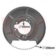 Кожух, щиток тормозного диска VAN WEZEL 0620373 Bmw 3 (E36) 3 Хэтчбек 5410909651558 9JBSOY P