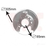 Кожух, щиток тормозного диска VAN WEZEL P QG9DP 0620371 5410909554552 458347 - Изображение 2