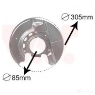 Кожух, щиток тормозного диска VAN WEZEL RID5L B1 5410909554569 0620372 458348 - Изображение 2