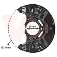 Кожух, щиток тормозного диска VAN WEZEL 5307372 5410909617509 Toyota Avensis (T250) 2 Седан 2.2 D 4D (ADT251) 150 л.с. 2005 – 2008 P37 Q7