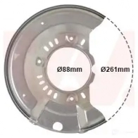 Кожух, щиток тормозного диска VAN WEZEL 46 853 5410909636326 5430371 Toyota Yaris (XP10) 1 1999 – 2005