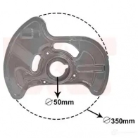 Кожух, щиток тормозного диска VAN WEZEL 3091371 Mercedes C-Class (W204) 3 2007 – 2014 JF4 MDX 5410909652661