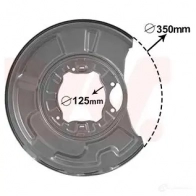 Кожух, щиток тормозного диска VAN WEZEL 5410909652579 Mercedes E-Class (W211) 3 Седан 5.0 E 500 (2170) 306 л.с. 2002 – 2008 Z7BU H 3041374