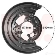 Кожух, щиток тормозного диска VAN WEZEL Mercedes Sprinter (906) 2 Автобус 2.1 (5T) 515 CDI 150 л.с. 2011 – 2024 5862373 NG8W V