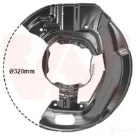 Кожух, щиток тормозного диска VAN WEZEL QW3 GP7 Bmw 5 0639376