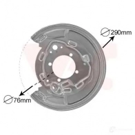 Кожух, щиток тормозного диска VAN WEZEL 480023 5307373 H IVGK 5410909617516 - Изображение 2