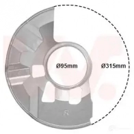 Кожух, щиток тормозного диска VAN WEZEL DIM FBX Mazda 6 (GY) 1 Универсал 2754372