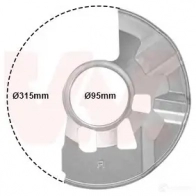 Кожух, щиток тормозного диска VAN WEZEL Mazda 6 (GY) 1 Универсал 84PK3 Y 2754371