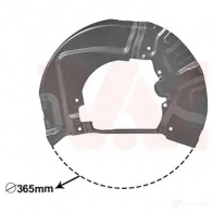 Кожух, щиток тормозного диска VAN WEZEL 5410909651749 0655372 Bmw 5 (E61) 5 Универсал 3.0 535 d 286 л.с. 2007 – 2010 8B0O Q