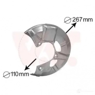 Кожух, щиток тормозного диска VAN WEZEL 482702 PT8OQ 5830371 10537 7
