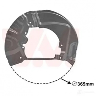 Кожух, щиток тормозного диска VAN WEZEL 5410909651732 Bmw 5 (E61) 5 Универсал 3.0 535 d 286 л.с. 2007 – 2010 L39B 29 0655371