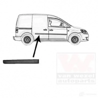Накладка молдинг двери VAN WEZEL 5410909554170 Volkswagen Caddy (2KA, 2KH, 2CA, 2CH) 3 Фургон 2.0 TDI 85 л.с. 2010 – 2015 5867406 I U4ZX89