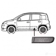 Накладка молдинг двери VAN WEZEL 1613427 5410909611194 Fiat Panda (312, 519) 3 Хэтчбек 0.9 4x4 86 л.с. 2012 – 2024 4F8Z C4