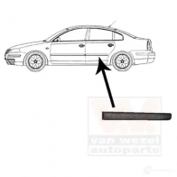 Накладка молдинг двери VAN WEZEL 5410909554040 Volkswagen Passat (B5) 3 Универсал 2.8 V6 190 л.с. 1999 – 2000 2 JT02 5836425