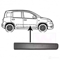 Накладка молдинг двери VAN WEZEL Fiat Panda (312, 519) 3 Хэтчбек 1.0 Mild Hybrid (312.PYD1B) 69 л.с. 2020 – 2024 5410909609832 H03 UVW4 1607424