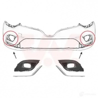 Решетка бампера VAN WEZEL 4420599 SNN AL7 Renault Clio (KH) 4 Универсал 1.5 dCi 110 л.с. 2016 – 2025
