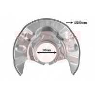 Кожух, щиток тормозного диска VAN WEZEL DH 776I 1440788872 5393372