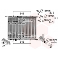 Радиатор охлаждения двигателя VAN WEZEL 8K P7TFE 40012300 Peugeot Partner 2 (B9) 2008 – 2018