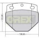Тормозные колодки, дисковые, комплект OREX P835IN9 1275982795 0P 7QV0 442006