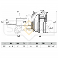 ШРУС наружный SUFIX ST-1006 1440876917 FC3NH AZ - Изображение 2