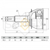 ШРУС наружный SUFIX ST-1007 1440876918 N CWZJ6M - Изображение 2