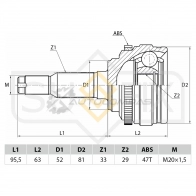 ШРУС наружный SUFIX ST-1010 EBE CP 1440876921 - Изображение 2