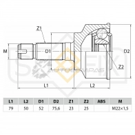 ШРУС наружный SUFIX ST-1021 1440877295 0U20 D7G - Изображение 2