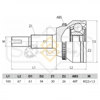ШРУС наружный SUFIX C5 XZPQ ST-1054 1440877318 - Изображение 2